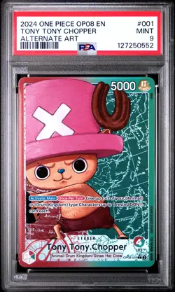 2024 ONE PIECE OP08-TWO LEGENDS ALTERNATE ART #001 TONY TONY CHOPPER PSA 9 - Image 1