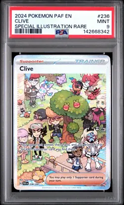 2024 Pokemon Paf EN-Paldean Fates Clive Special Illustration Rare PSA 9 #236 - Image 1