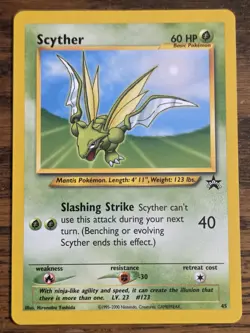 Pokemon Wotc Black Star Promo # 45 SCYTHER **not played** - Image 1