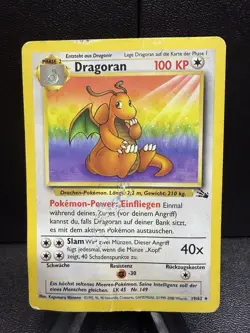 Dragonite Pokemon TCG Dragoran Fossil Rare Card 19/62 German - Image 1