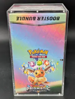 Pokemon TCG S&V Prismatic Evolutions Booster Bundle Display Case w/Acrylic Case - Image 1