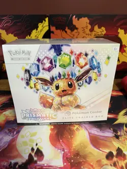 Scarlet & Violet Pokemon Center Prismatic Evolutions Elite Trainer Box ETB - Image 1