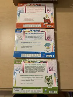 Set Of 3 Pokemon TCG PALDEA Collection Starter Pin NEW FACTORY SEALED - Image 5