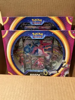 2x Pokemon TCG: Hoopa V Box New Sealed (Fusion Strike, Evolving Skies) - Image 1