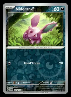 Carte Pokemon Nidoran 032/165 Reverse EV3.5 Mew Pokemon 151 Neuf - Image 1