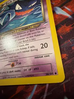 Pokemon Dark Haunter TCG Card Neo Destiny 36/105 NM - Image 5