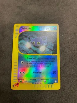 Chinchou Aquapolis 70/147 Reverse Holo eReader Pokemon TCG NM - Image 1