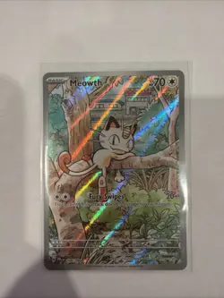 Meowth 106/094 Me02: Phantasmal Flames Holo Pokemon Illustration Rare Full Art - Image 1