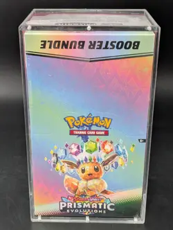 Pokemon TCG S&V Prismatic Evolutions Booster Bundle Display Case w/Acrylic Case - Image 1