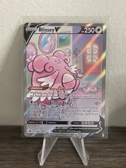 Blissey V (Alternate Full Art) 183/198 Pokemon Swsh06: Chilling Reign - NM - Image 1
