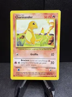 Vintage Rare Charmander Italian Pokemon Base Set #46 1999 LP+/NM Condition - Image 1