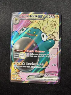 Ionos Bellibolt Ex Black StPromo 194 Pokemon Journey Together Full Art Near Mint - Image 1