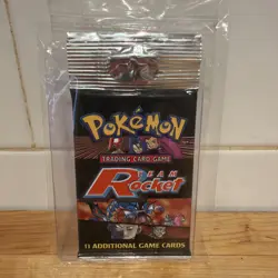 Team Rocket Booster Pack unweighed Factory Sealed Pokemon TCG WOTC LONG CRIMP - Image 1