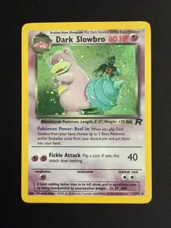 2000 Pokemon TCG - Dark Slowbro Team Rocket 12/82 - Unlimited Holo Rare - HP - Image 1