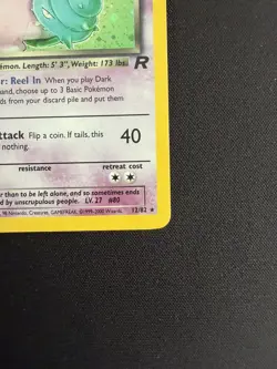 2000 Pokemon TCG - Dark Slowbro Team Rocket 12/82 - Unlimited Holo Rare - HP - Image 3