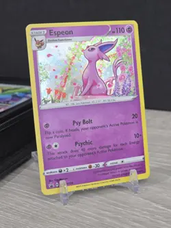 Pokemon Card TCG Espeon SWSH174 Fusion Strike Black Star Promo Cosmos Holo NM - Image 1