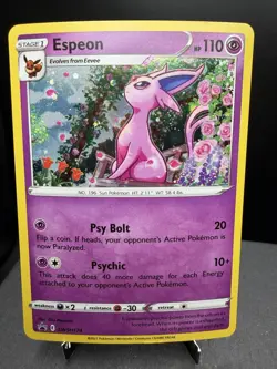 Pokemon TCG Sword & Shield Espeon SWSH174 Black Star Promo Cosmos Holo NM! - Image 1