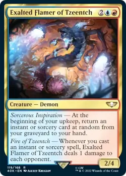 1x Exalted Flamer of Tzeentch - Universes Beyond: Warhammer 40,000 MTG - Image 1