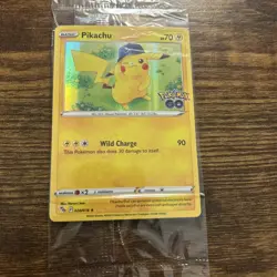 Pokemon Pikachu TCG Holo Rare Card Sealed, Pokemon Go 028/078 Pokemon Go stamped - Image 2