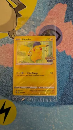 Pokemon Pikachu TCG Holo Rare Card Sealed, Pokemon Go 028/078 Pokemon Go stamped - Image 1