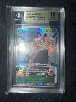 One Piece CCG Roronoa Zoro Manga Alternate Art OP06-118 BGS 10 Gem Mint - Image 1
