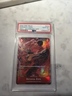 One Piece CCG Roronoa Zoro Alternate Art Foil Op01-25 PSA 10 Gem Mint English - Image 1