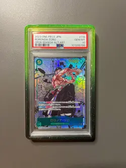 One Piece CCG Roronoa Zoro Japanese Manga Alternate Art OP06-118 PSA 10 Gem Mint - Image 1