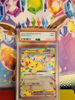 PSA 9 Surging Sparks Pikachu ex #57 - 2024 Pokemon SSP EN Sv08: 057/191 - Image 1
