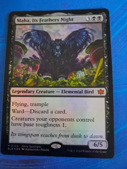 Maha, Its Feathers Night Bloomburrow NM Magic: The Gathering Card Foil - Image 1