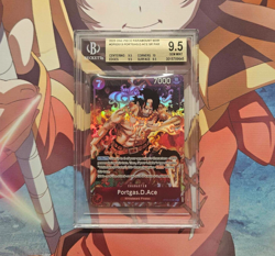BGS 9.5 One Piece Paramount War English - Portgas.D.Ace SR Alt Art OP02-013 - Image 1
