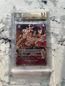 BGS 9.5 One Piece Paramount War English - Portgas.D.Ace SR Alt Art OP02-013 - Image 1