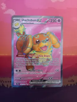 Pokemon Card Dachsbun ex 160/142 Illustration Rare Stellar Crown Near Mint - Image 1