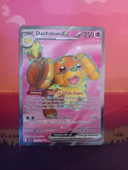 Pokemon Card Dachsbun ex 160/142 Illustration Rare Stellar Crown Near Mint - Image 1