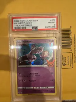 Pokemon TCG Mewtwo Holo Rare Card Trick or Trade Halloween 056/172 - Image 1