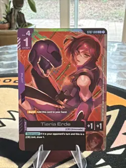 Tieria Erde ST07-010 C+ Celestial Drive Textured Foil Gundam Card Game NM/M - Image 1