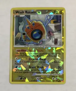 Pokemon WASH ROTOM Card RT5 Reverse Holo Cracked Ice Rare LP Rising Rivals TCG - Image 1