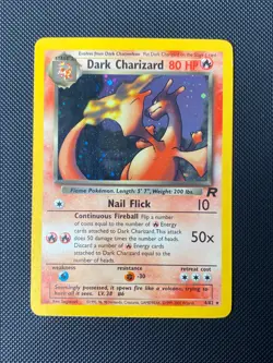 Dark Charizard 4/82 - Pokemon TCG Team Rocket Unlimited Holo Rare Card - MP/HP - Image 5