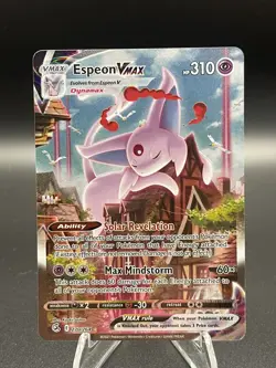 Espeon VMAX Holo Pokemon TCG Evolving Skies 270/264 Dynamax Psychic Card - Image 1