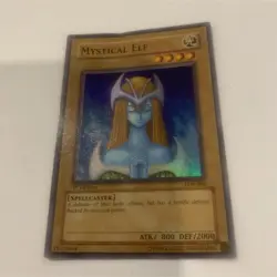 Konami Yu-Gi-Oh! Mystical Elf LOB-062 Holo 1st Edition Spellcaster Card - Image 1