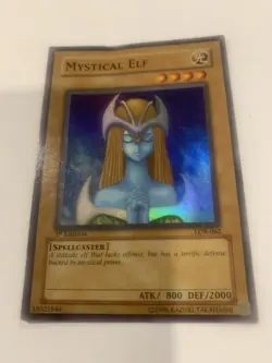 Konami Yu-Gi-Oh! Mystical Elf LOB-062 Holo 1st Edition Spellcaster Card - Image 2