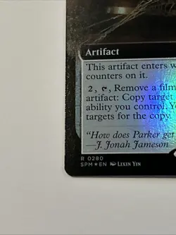Peter Parker's Camera Extended Art 0280 MTG Marvel's Spider-Man Rare NP Foil - Image 5