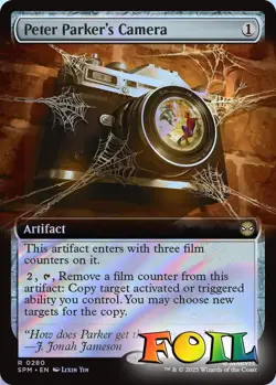 Peter Parker's Camera Extended Art 0280 MTG Marvel's Spider-Man Rare NP Foil - Image 1