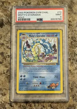PSA 9 2000 Pokemon Misty's Gyarados 13/132 Gym Challenge Holo Mint 💎 - Image 1