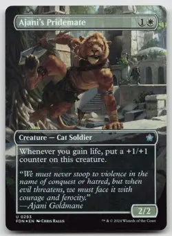 Ajani's Pridemate (Borderless) FDN #293 U Foil NM - Image 1