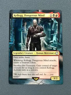 Kellogg, Dangerous Mind MTG Fallout Hand Painted Borderless Extended Altered Art - Image 1