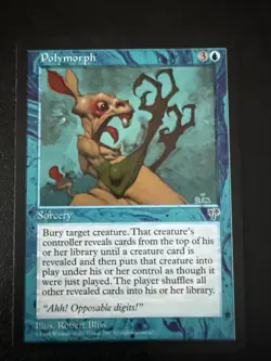 Polymorph MTG Mirage Magic the Gathering Blue Sorcery Rare - Image 1