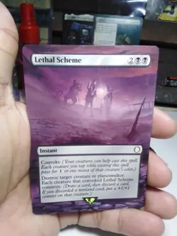 Lethal Scheme #185 MTG Fallout Hand Painted Borderless Extended Full Altered Art - Image 2