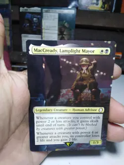 MacCready, Lamplight Mayor MTG Fallout Hand Painted Borderless Full Altered Art - Image 2