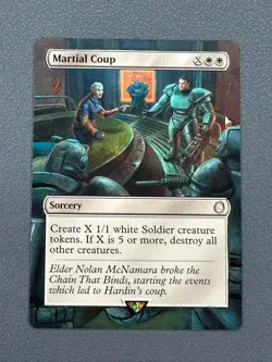 Martial Coup #167 MTG Fallout Hand Painted Borderless Extended Full Altered Art - Image 1