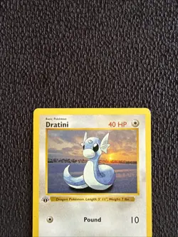 Dratini 26/102 1st Edition - Pokemon Base Set Shadowless - LP - Image 2